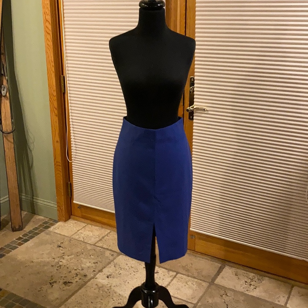 NWT White House Black Market Blue Business Skirt